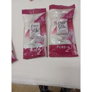 SET OF 2 Pure Silk Spa Therapy Women's Razors 8 Total Disposable Pink